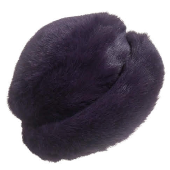 Bucket Hat Purple Faux Fur Convertible Fuzzy - Picture 8 of 14